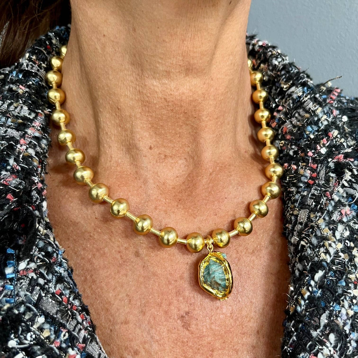 Amazonite Pendant Necklace