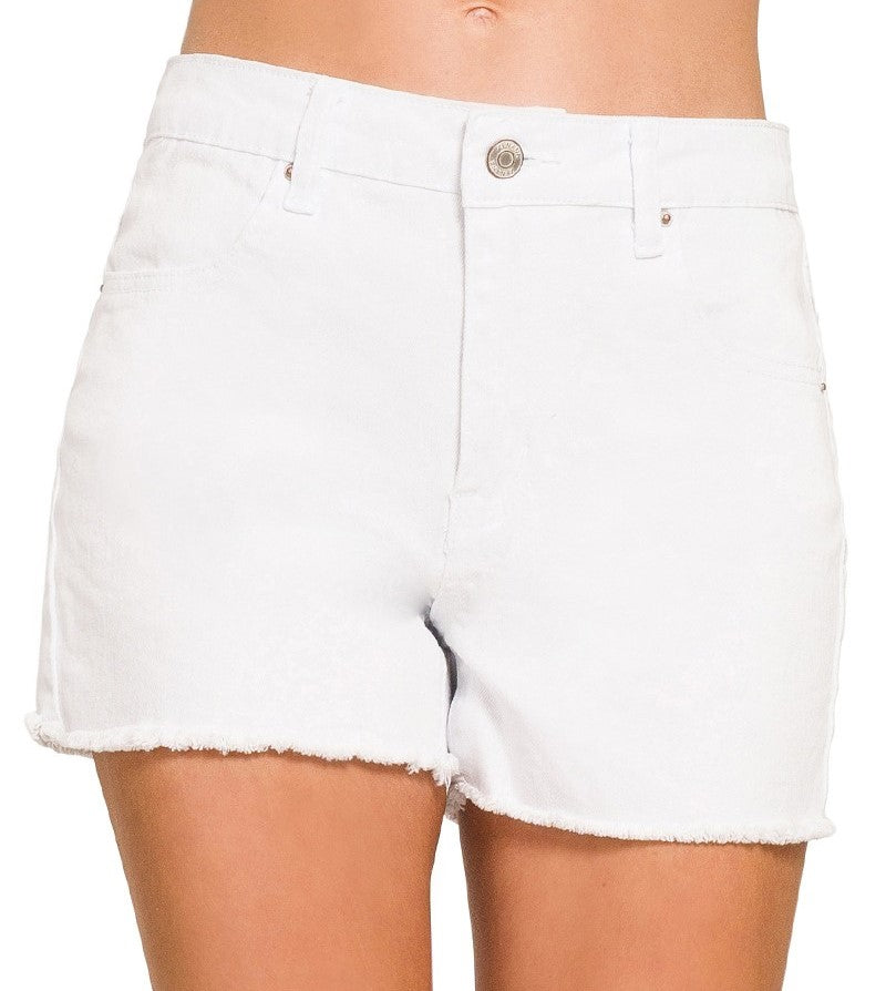 White Denim Shorts