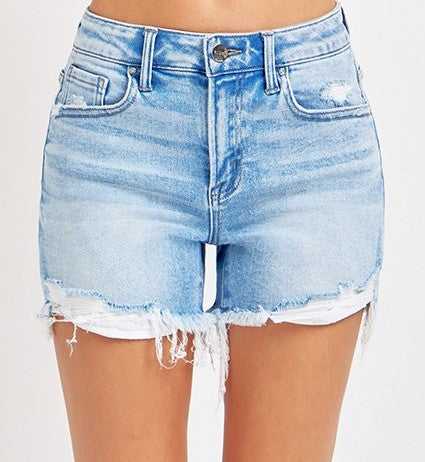 Heather Denim Shorts