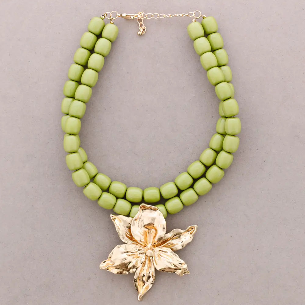 Beaded Flower Necklace