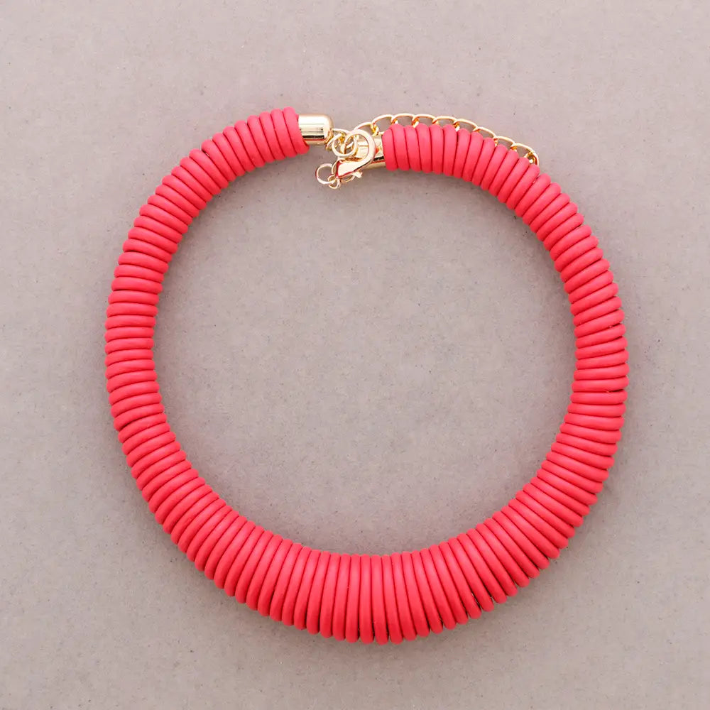 Spiral Rubber Necklace