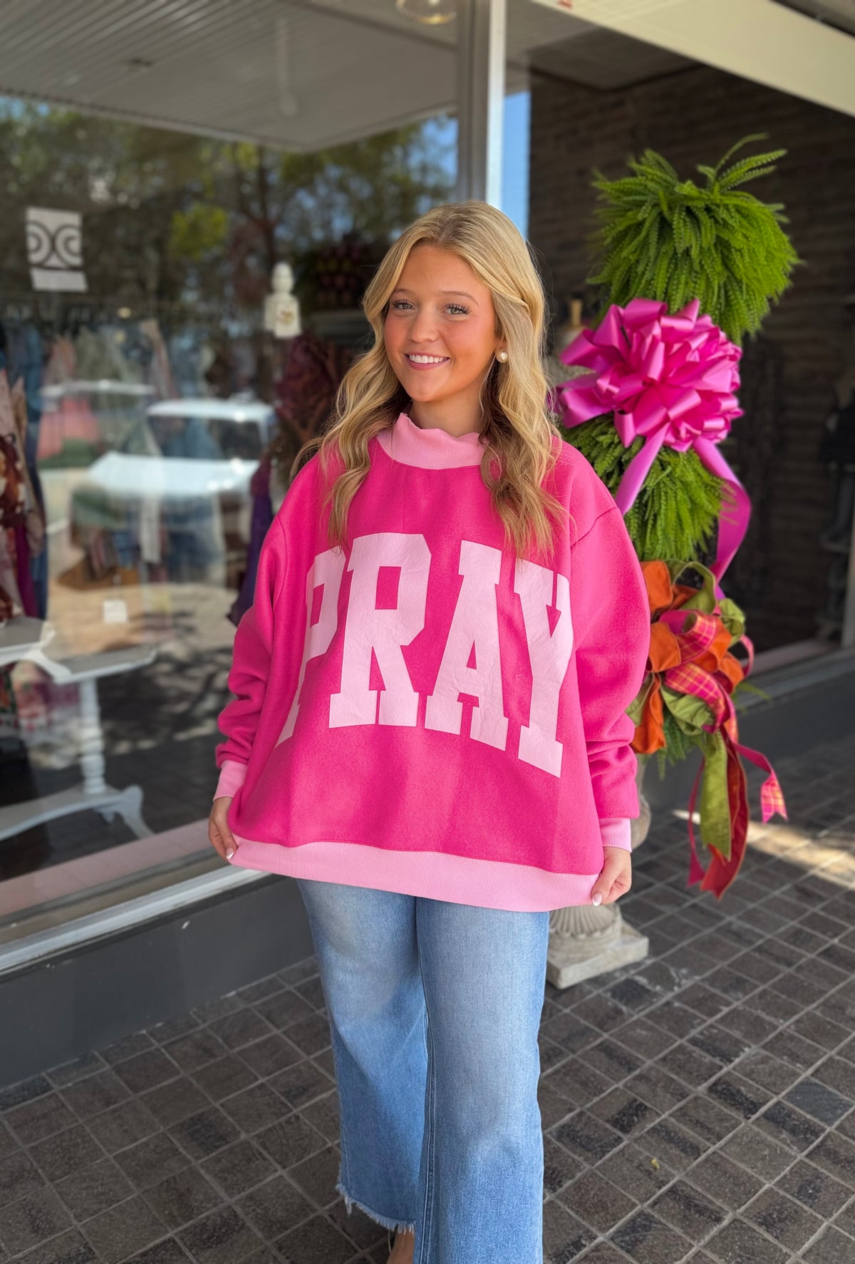 Just Pray Mock-Neck