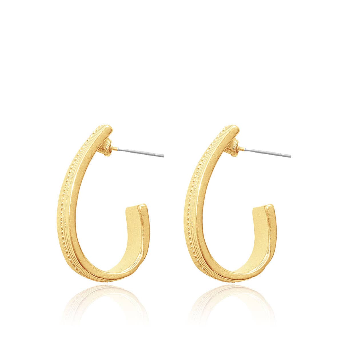 24 kt Gold Pltd Half Hoop Earrings