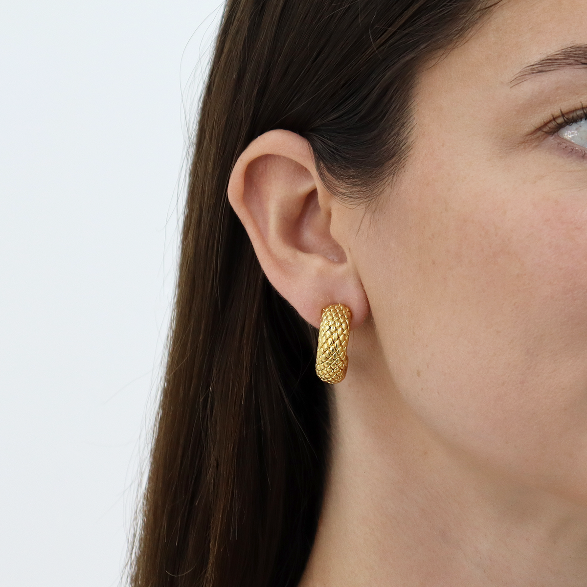 Texture Hoop Earrings