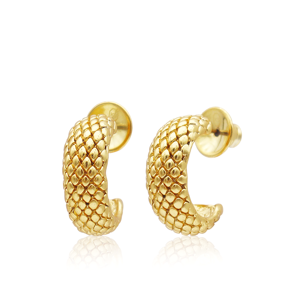 Texture Hoop Earrings