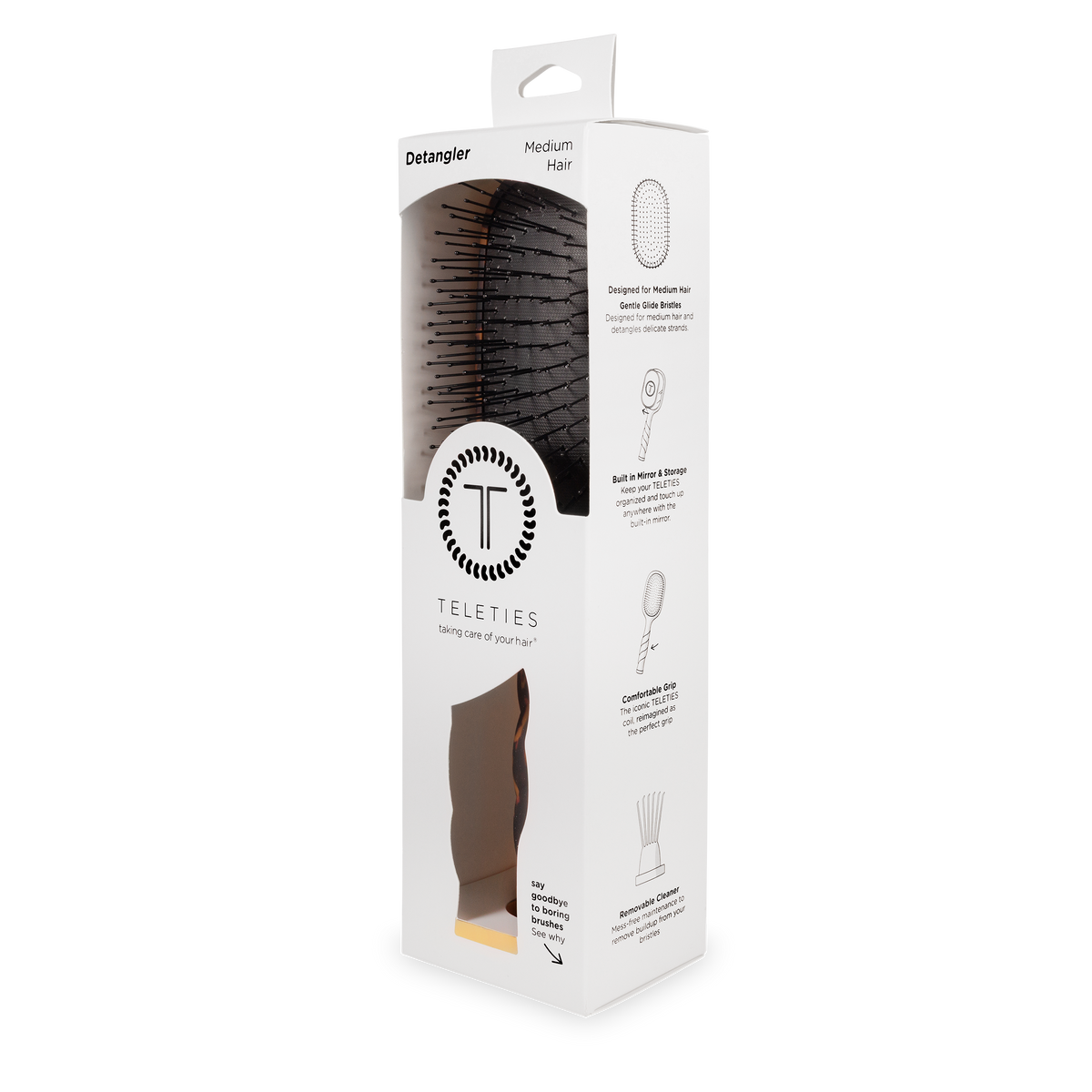 Detangler Hair Brush for Medium Hair - Tortoise