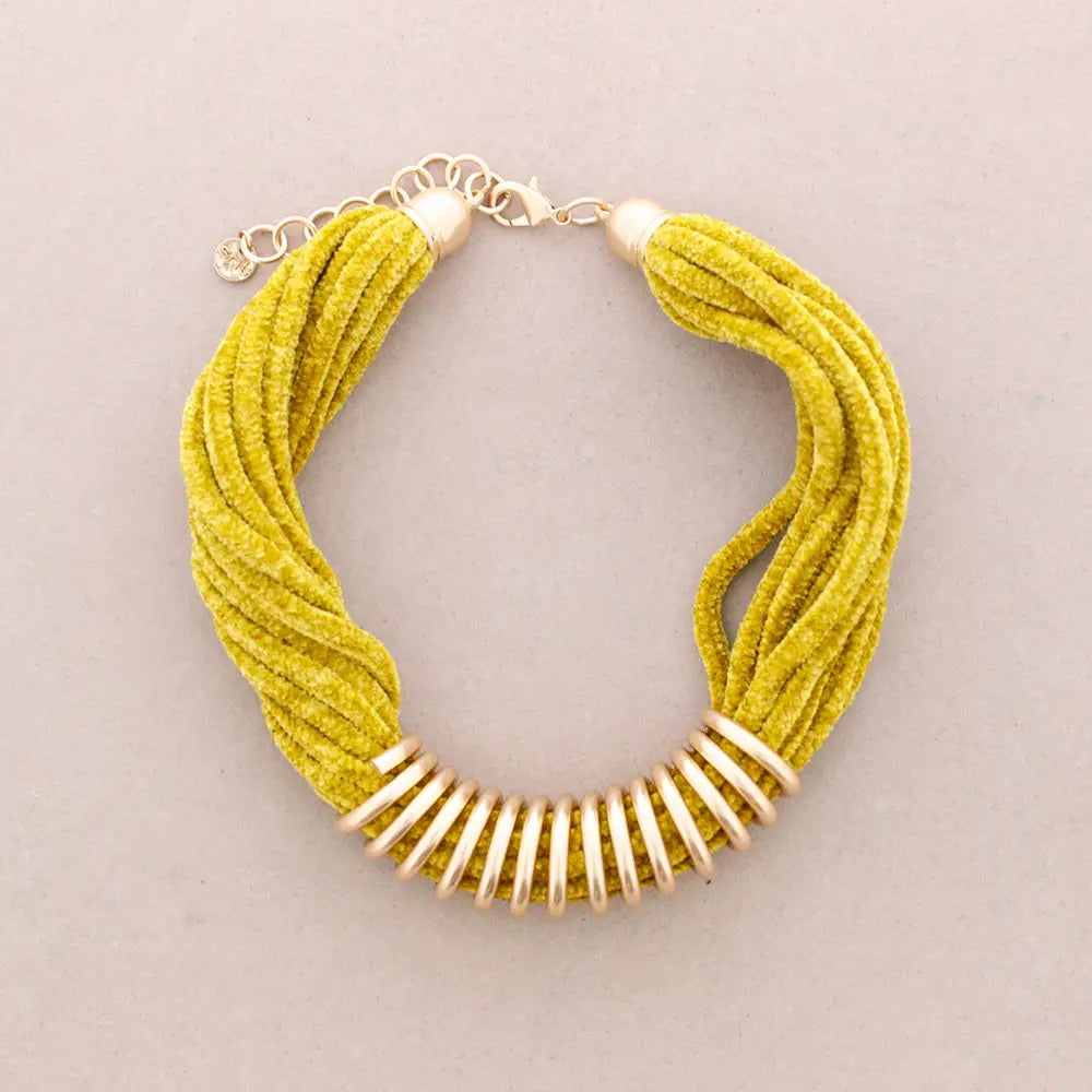 Chenille Spiral Necklace