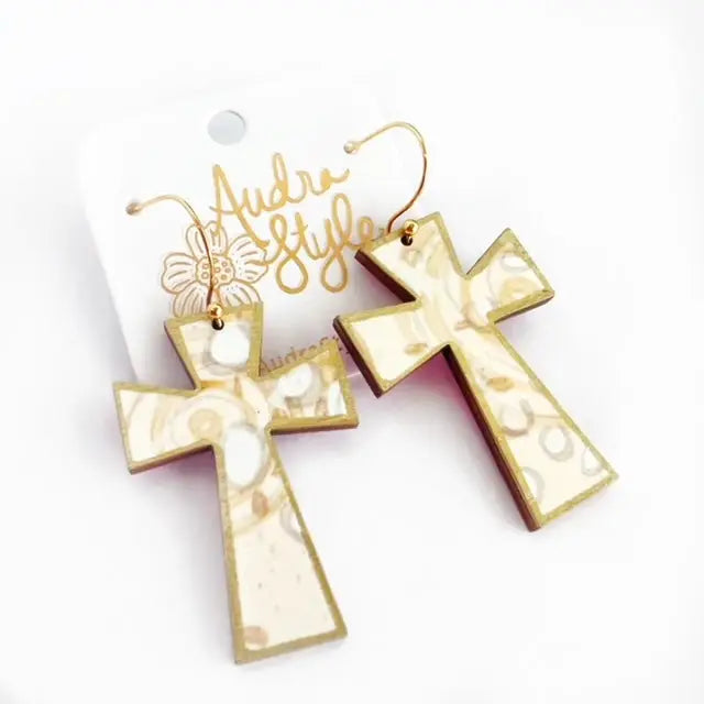 Cross Dangle Earrings