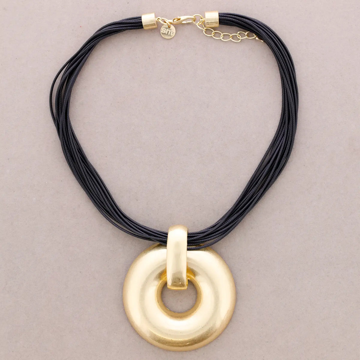 Black Hoop Necklace