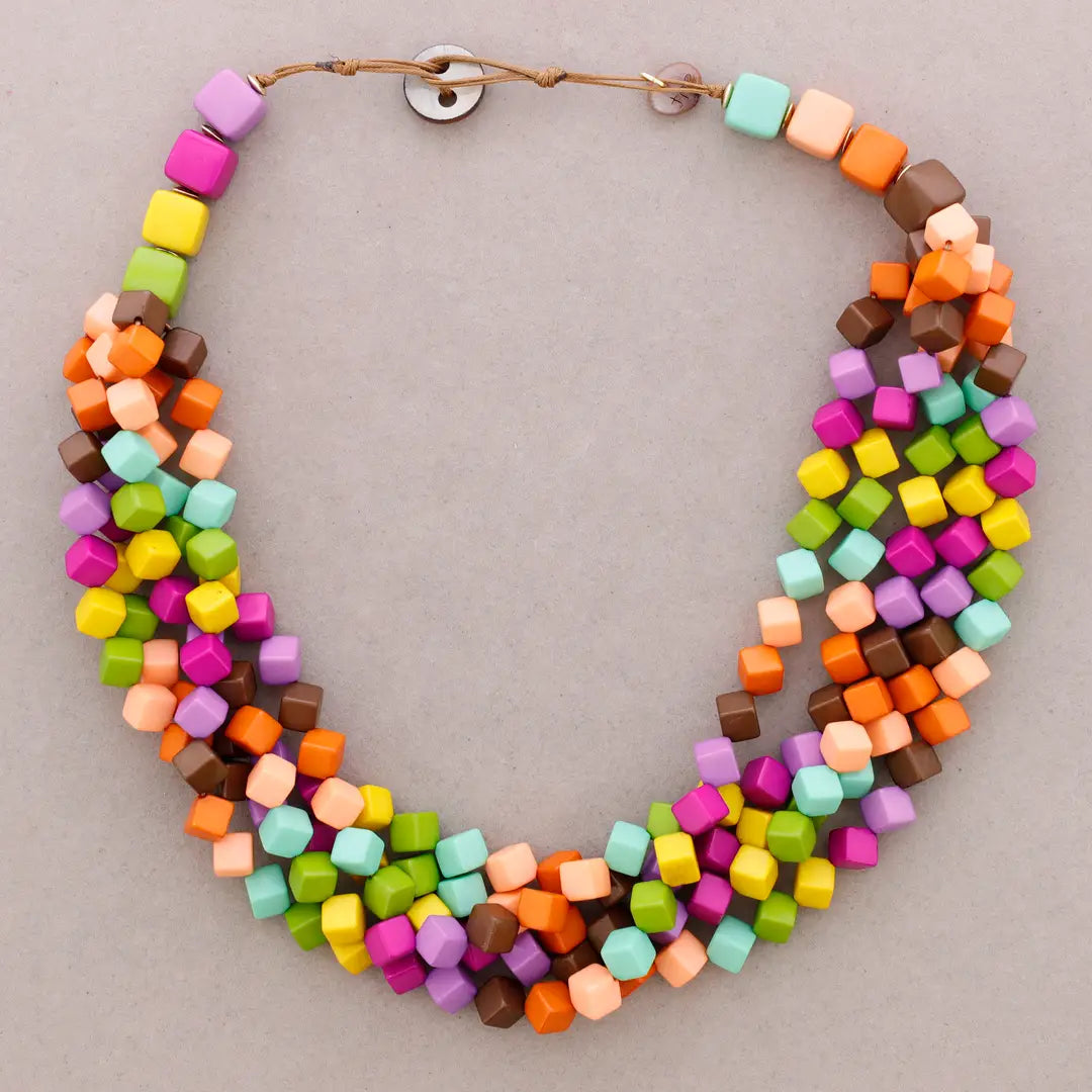 Square Beaded Necklace