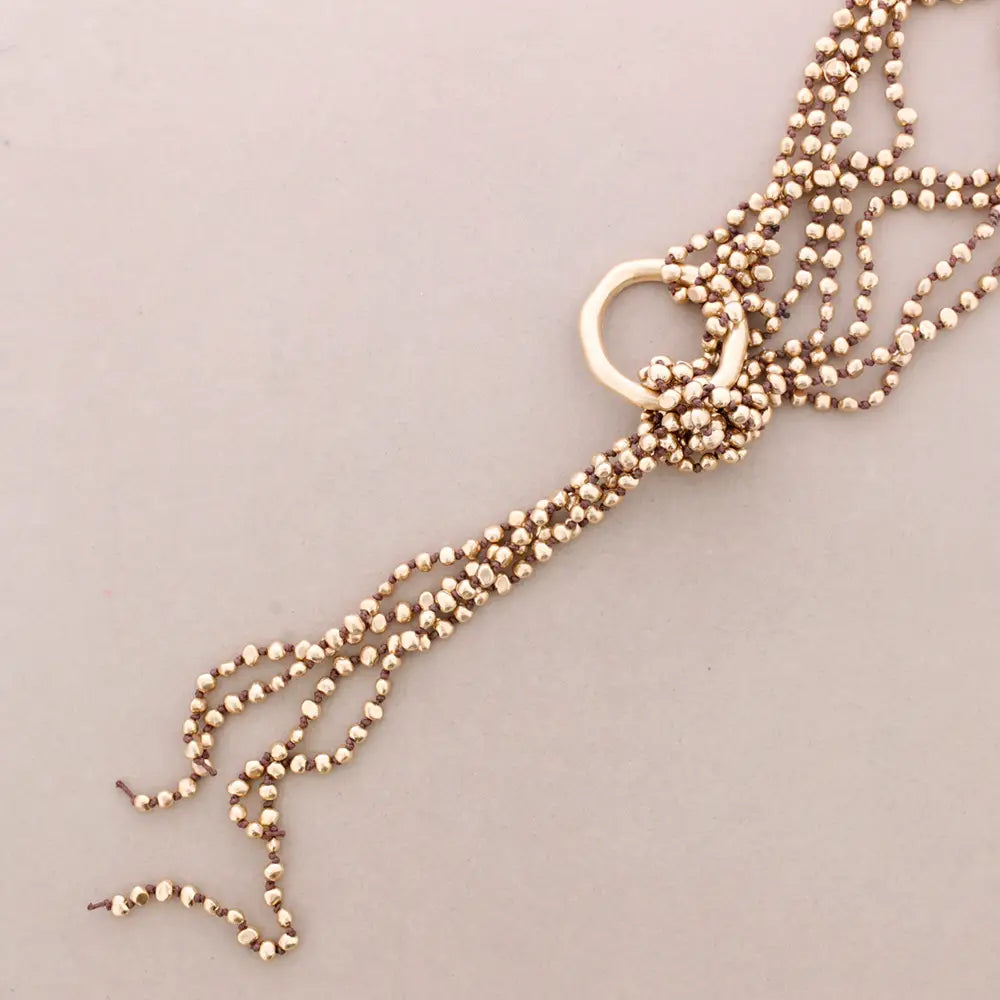 Long Metal Finished Necklace
